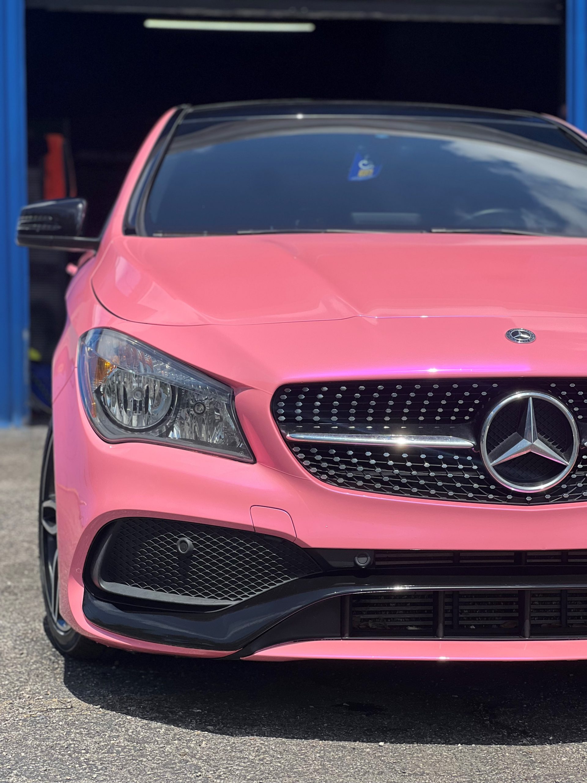 Mercedes Car Wrap pink TeckWrap